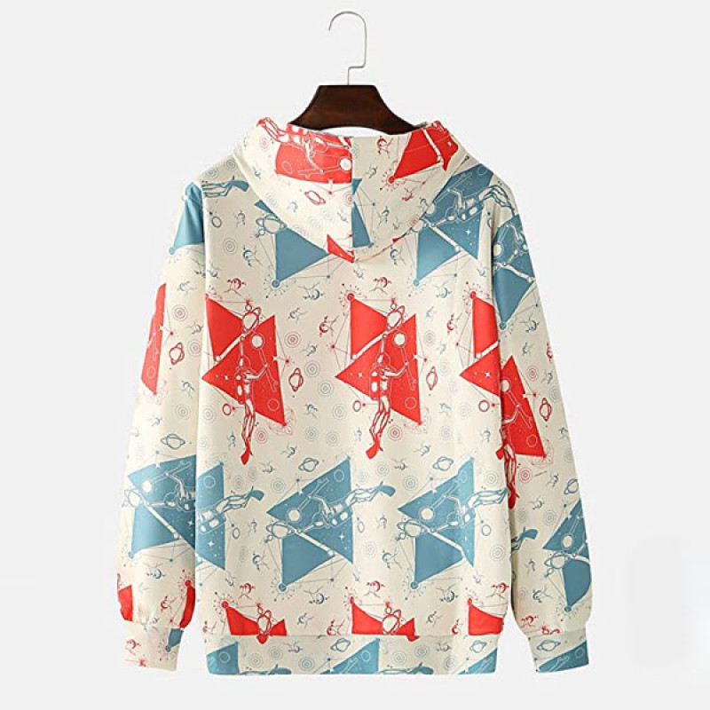 Stylish Latest Printed Pullover Cotton Hooded Hoodies Sweatshirt